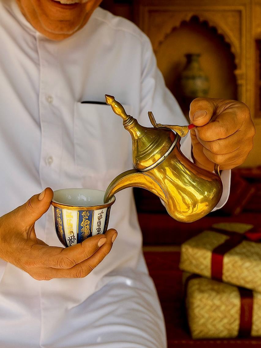 دله قهوه ۱۶ سانت رسلان اصل سوریه – کیفیت عالی و طرح سنتی