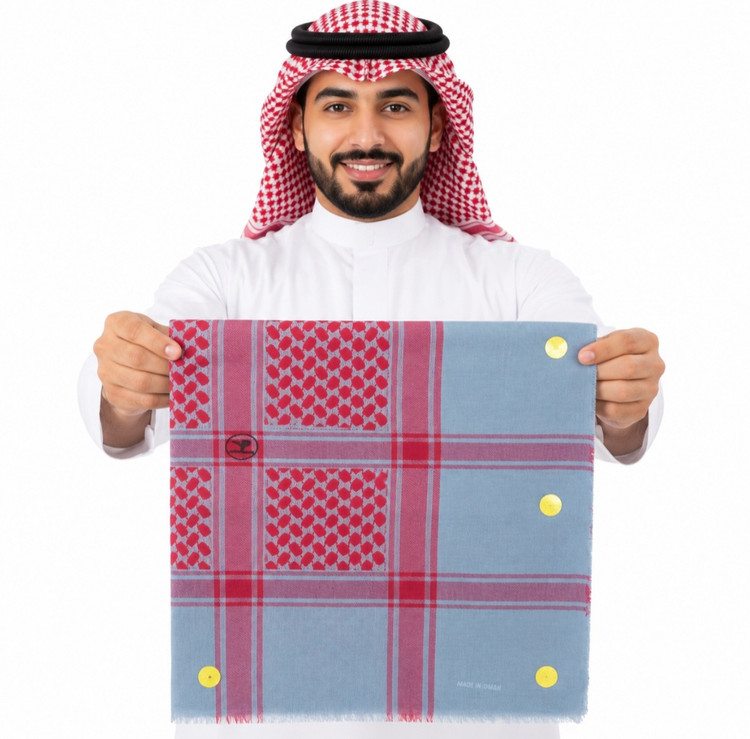 چفیه عربی قرمز اصل عمان، شیک و مدرن لوکس سنتی