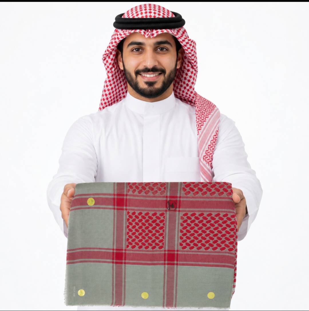 چفیه عربی قرمز اصل عمان، شیک و مدرن لوکس سنتی