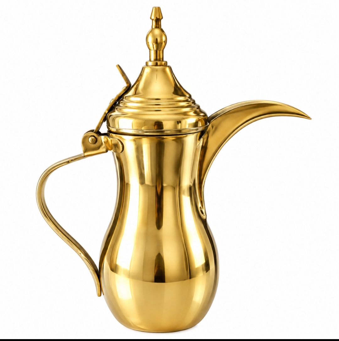 دله قهوه عربی ۲۵ سانت طلایی؛ لوکس و چشم‌نواز